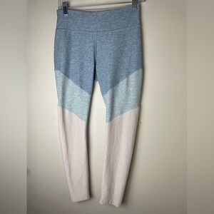 Outdoor Voices 7/8 Springs Leggings Women's Size M Blue Gray Beige Colorblock